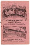 Pre-War 1920/21 Sheffield United v Huddersfield Town dated 29 December 1920. Fair-Good, worth a