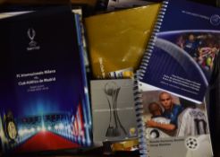 UEFA cup memorabilia with VIP and press items including colour team sheets, special publications,