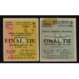 1954 and 1956 FA Cup Final tickets at Wembley. Fair. (2)