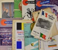 Selection of foreign international Football Programmes, many interesting fixtures to include