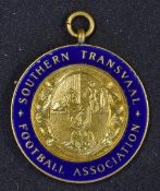 1937 Aberdeen Football Tour to South Africa Enamel Medal the obverse with Southern Transvaal