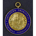 1937 Aberdeen Football Tour to South Africa Enamel Medal the obverse with Southern Transvaal