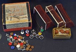 1949 Original Subbuteo table soccer set in original box with footballs and goal nets also the