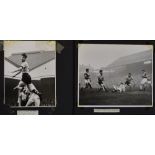 Wolverhampton Wanderers early 1960's photograph album with large b&w photos of players, match action