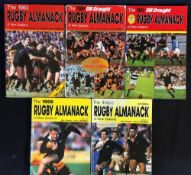 Rugby Almanack of New Zealand books (5) - including years 1983,1984,1985,1986 and 1988, all larger
