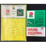 2x 1984 South Africa v England rugby test programmes - for the 1st and 2nd test programmes, A/G (2)