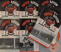 1959/60 Manchester United complete homes football programmes collection nos 1-23 (inclusive), some