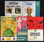 Collection of various France International Rugby programmes incl Five Nations, Overseas and Rugby