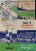 Selection of FA Cup Final football programmes 1947, 1949, 1950 and 1956. Fair-Good. (4)