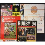 5x New Zealand Provincial sides v France Rugby programmes from 80's and '90's - incl Counties '84,