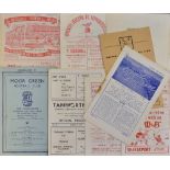 Selection of Wolverhampton Wanderers 'A' team away football programmes to include 1955/56 Shrewsbury