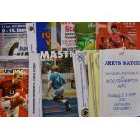 Wolverhampton Wanderers away Football Programmes friendlies/tournament issues to include 1991