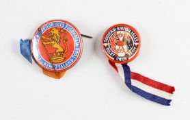 2x various British Lions Rugby tour to New Zealand pin badges from 1950 onwards - both with