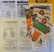 Wolverhampton Wanderers home reserve Football Programmes v Bury 1955/56, 1956/57. 1957/58, 1958/