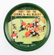 1966 British & Irish Lions Rugby New Zealand tour souvenir tray - officially produced and issued