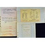 1947 South African Tour of Australia Documents and Ephemera to include team squad details,