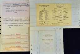 1947 South African Tour of Australia Documents and Ephemera to include team squad details,