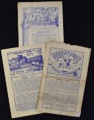 Non-League Shrewsbury Town home football programmes 1946/47 Rotherham United, Doncaster Rovers