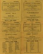 1946/47 Wolverhampton Wanderers v Derby County, Sunderland, Middlesbrough, Aston Villa, league match