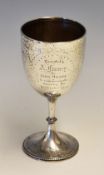 A silver hallmarked presentation cup 1923 on the occasion of Bolton Wanderers winning the FA Cup.