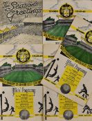 1949/49 Wolverhampton Wanderers home Football programmes v Aston Villa, Arsenal, Preston North