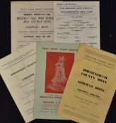 Schoolboy Football programmes at Molineux to include 1951 Brierley Hill & Sedgley District v