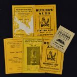 Wolverhampton Wanderers fixture lists for 1945/46, 1946/47, 1948/49 x2 different, 1949/50 x 2