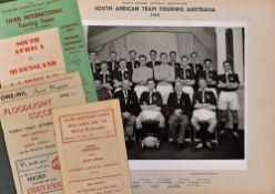 1955 South Africa Tour of Australia Programmes and Print includes v Western Australia, Sydney (