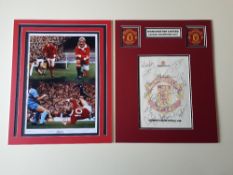 Manchester United Signed Displays includes League Champions 2001 signed print includes Pugh, York,