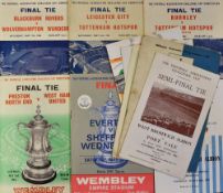 FA Cup Football Programmes to include finals 1960, 1961, 1962, 1964, 1966 (+ song sheet) and semi-