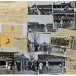 1947 South Africa tour of Australia press photographs depicting the team in action, suited up, in