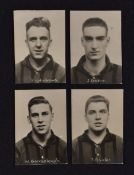 Wolverhampton Wanderers black & white player portraits circa 1928 small card sized with the