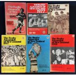 Rugby Almanack of New Zealand books (6) - including years 1976,1977,1978,1980,1981 and 1982, three