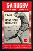 1968 Lions tour to South Africa Rugby yearbook - 52pp, with 8pp 3rd test South Africa v British