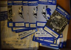 Collection of Shrewsbury Town home Football Programmes from 1956 onwards to 1969, good content of