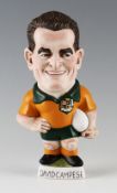 David Campese Rugby Grogg - 9" high figure, in international kit by Richard Hughes, 2016