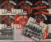 Manchester United 1962/1963 complete home season football programmes nos. 1-28 (no No. 16-