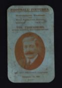 Scarce 1910/11 Wolves/WBA football fixture list as produced by 'The Trocedero' Queen Street,