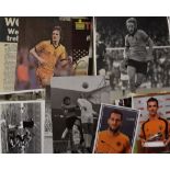 Collection of Wolverhampton Wanderers Football memorabilia to include b&w photographs of football