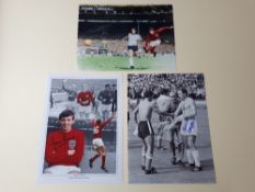 England World Cup 1966 Signed Prints includes Geoff Hurst hat trick goal, George Cohen shirt swap