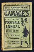 1929 Gamage's Football Annual - last year of issue, a SB, within minor marks to covers otherwise