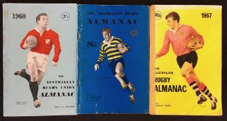 3x 1960s The Australian Rugby Union Almanacs - incl 1960 featuring British Lions player John Young