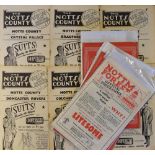 Nottingham Forest home Football programmes 1952/53 Leicester City 1955/56 Rotherham United 1957/58