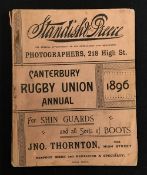 Rare 1896 Canterbury New Zealand Rugby Union Annual - 17th edition, 184pp, 5 ½"x4 ½" paper covered