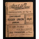 Rare 1896 Canterbury New Zealand Rugby Union Annual - 17th edition, 184pp, 5 ½"x4 ½" paper covered