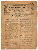 Pre-War 1920/21 Arsenal v Derby County Football Programme 13 October 1920. Poor, view to assess.