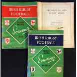 3x scarce Irish Rugby Football Golden era books from the late 1940s early 50's - by Barry S.