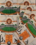 1951/52 Wolverhampton Wanderers home Football programmes to include Arsenal, Bolton Wanderers,