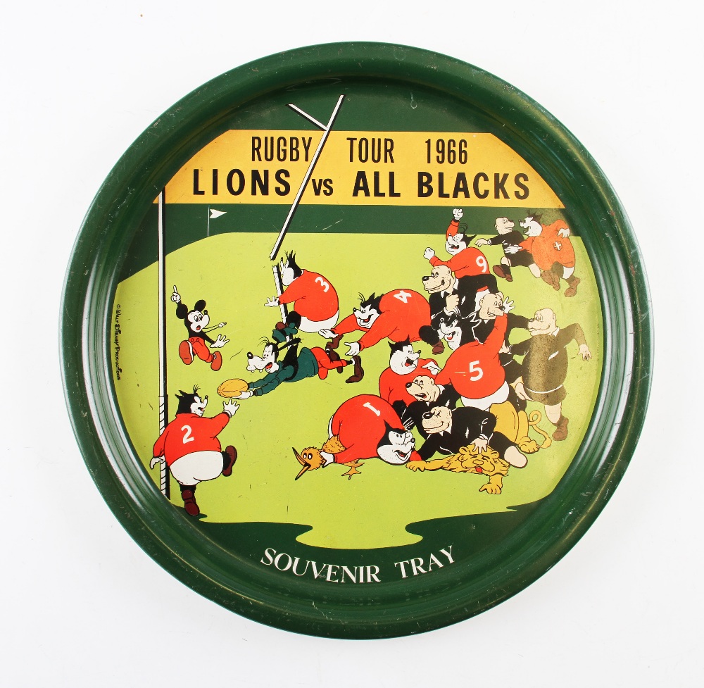 1966 British & Irish Lions Rugby New Zealand tour souvenir tray - officially produced and issued