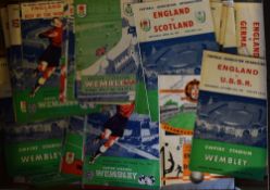 Collection of England international home Football Programmes from 1949 Scotland, 1951 Argentina,